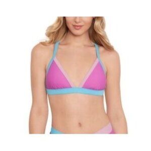 NWT L Orchid Salt + Cove Triangle Bikini Top Juniors  Large - Colorblock